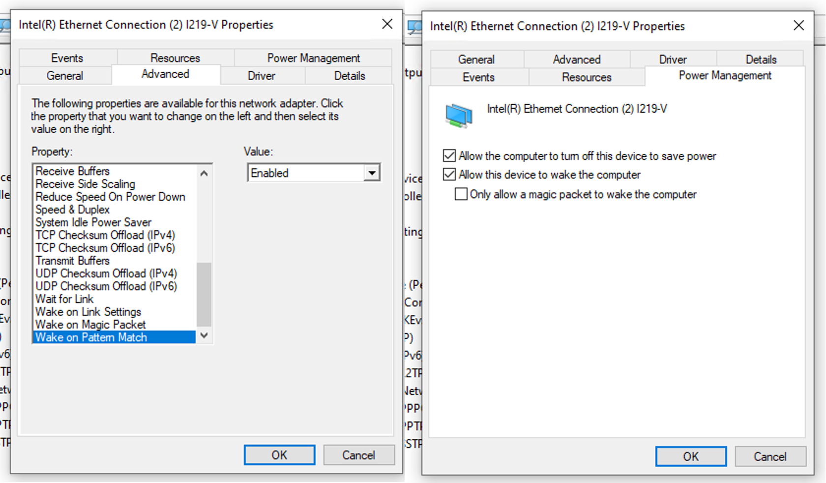 Wake on LAN Settings